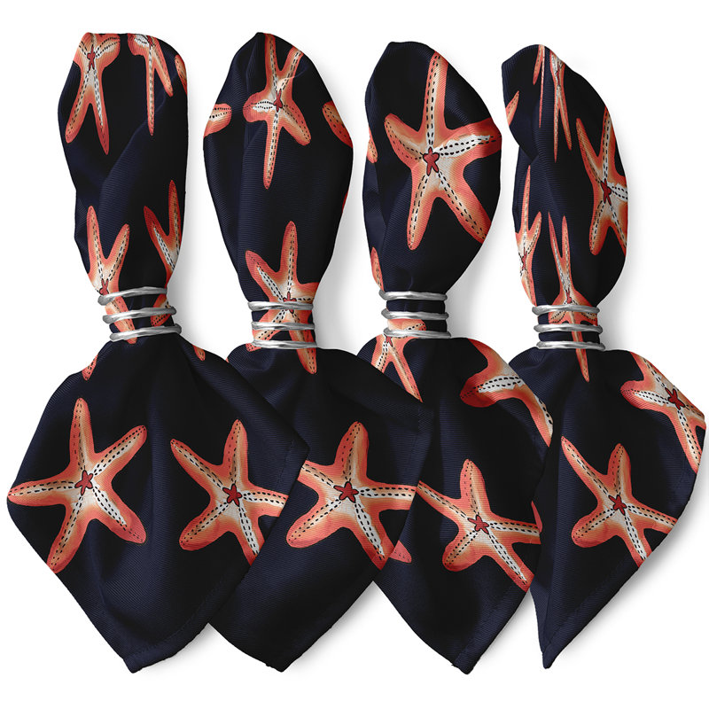 Tosha Polyester Square Napkin, Navy