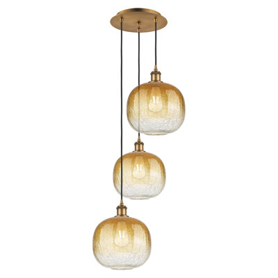 Ballston - Brookhaven Sphere - 3 Light 17" Cord Hung Multi Pendant