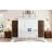 Queen Wall Bed In White With Closet, Two Drawers, And A Drop - Down Work Desk, Space Saving For Home Office Guest Room Foldable Design, Built In Abundant Storage Closets Hydraulic System Effortless-1574438747