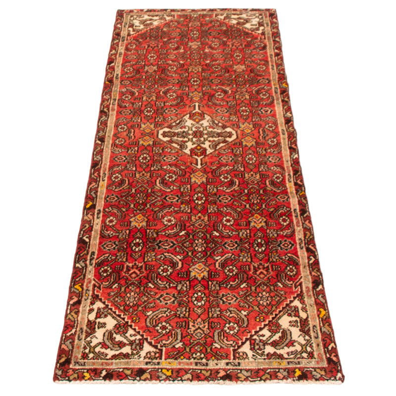 Tapis rouge noué à la main One Of Kind 3 pi 0 po x 9 pi 8 po Andelz