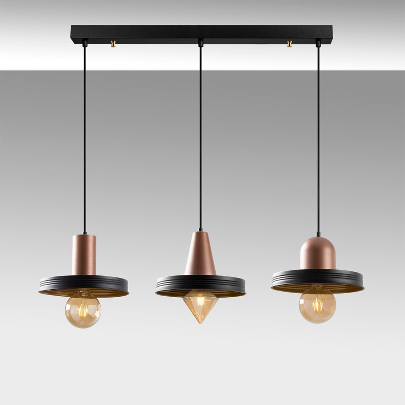 3 - Light Black/Gold Kitchen Island Pendant