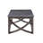 Chandar Weathered Brown Rectangular Cocktail Table with Genuine Stone Top