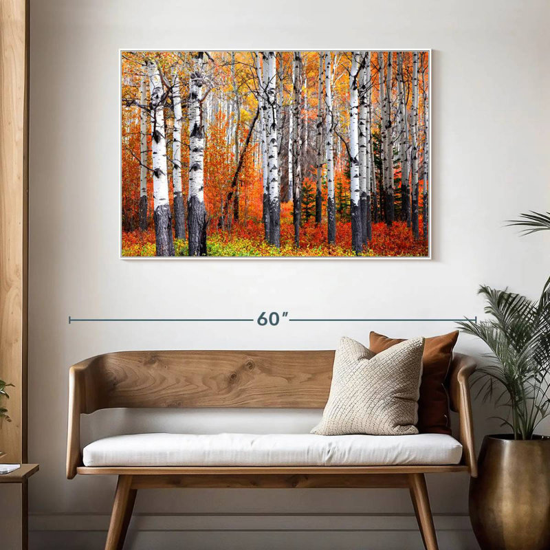 Forêt de trembles de Banff, Cadre flottant blanc, 46 po x 31 po