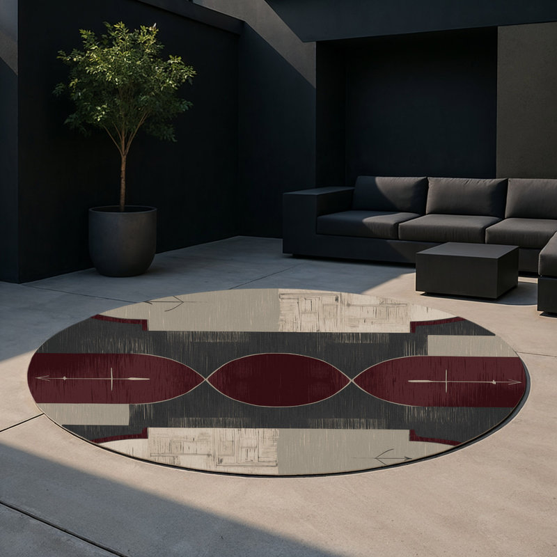 Grand Epoch Indoor And Outdoor Area Rug, Round 5'