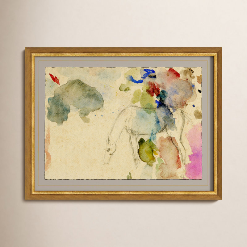 French Watercolor Study Of Horse Giclee Print by Soicher Marin Archives