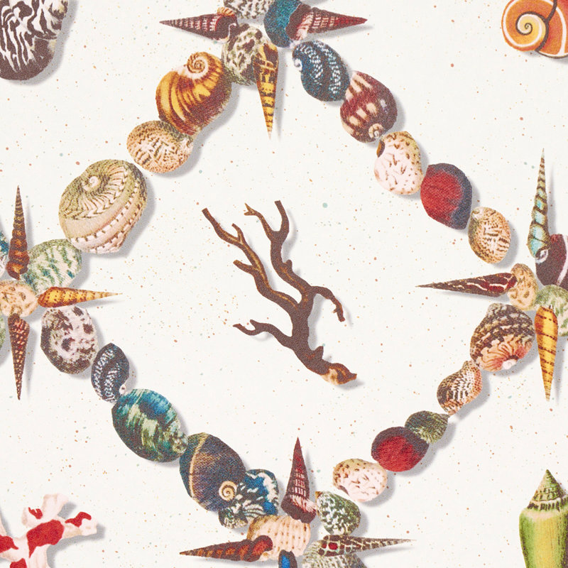 Schumacher x Charlap Hyman & Herrero / Pilar Almon Grotto Treillage Wallpaper, Grisaille