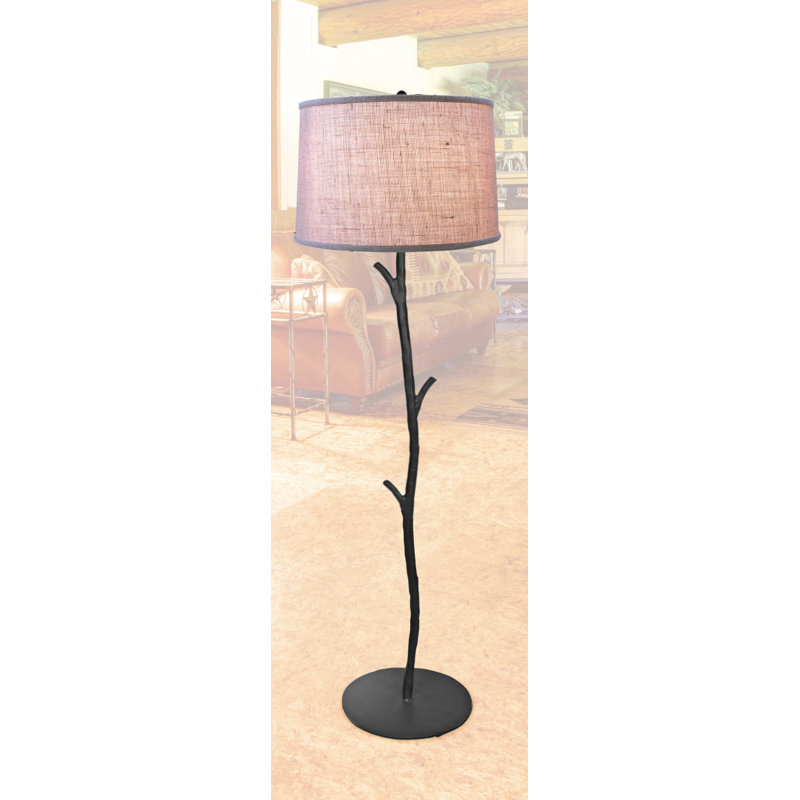52'' Black Traditional Floor Lamp