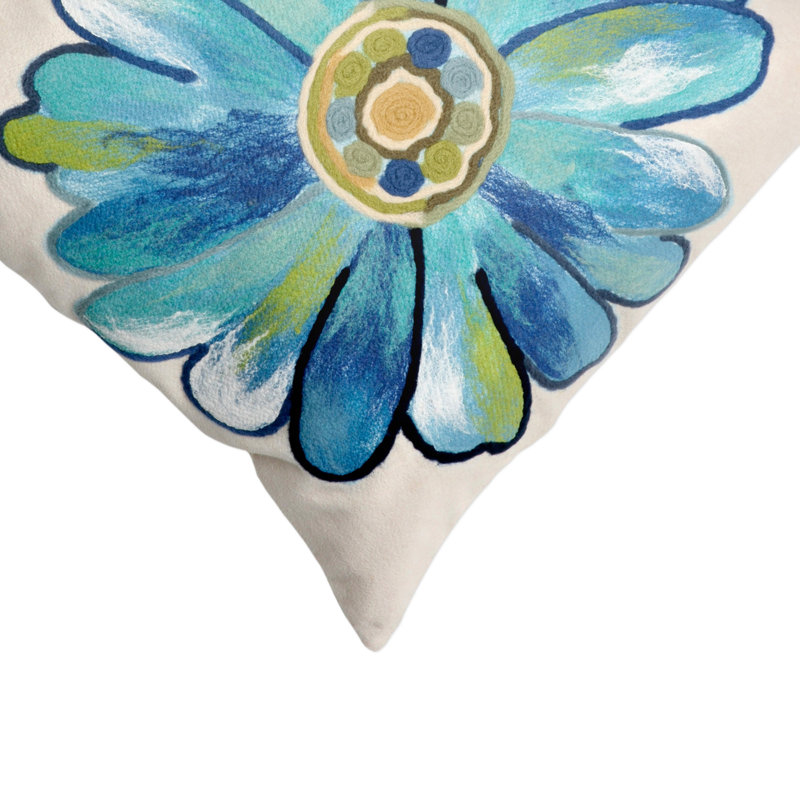  Outdoor Square Pillow Cover & Insert, 20" x 20", Aqua