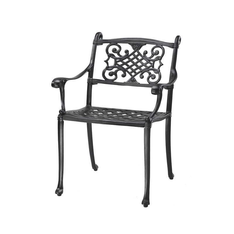 Michigan Patio Dining Armchair, Black