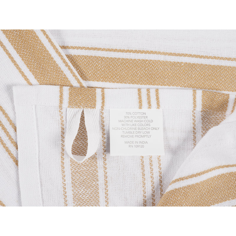 18" W Recycled Cotton Kitchen Towels - Basics by Wayfair™, Biscuit