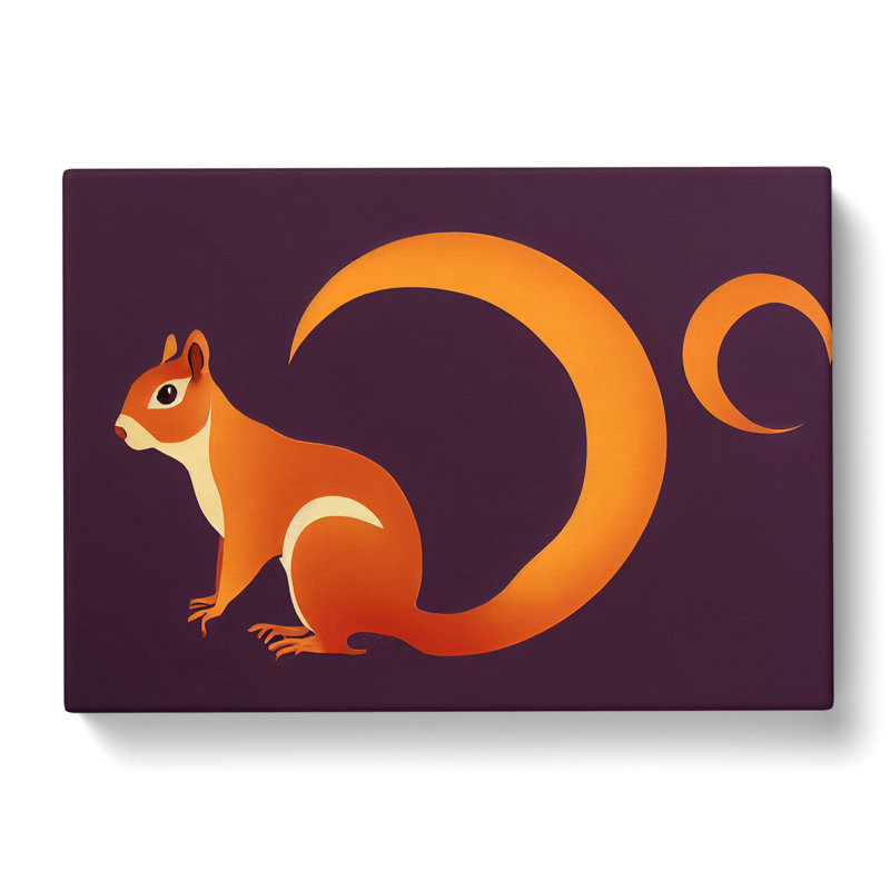 The Terrific Squirrel Abstract - Wrapped Canvas, 40cm H x 60cm W x 3cm D