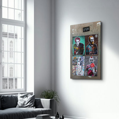 Peinture murale élégante en verre trempé 18,1 po x 28,3 po | 100% verre trempé, épaisseur: 0,16 pouce | Imprimé UV pour des couleurs éclatantes et une durabilité | Parfait pour la décoration intérieure et l'esthétique moderne