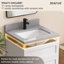 Comptoir de meuble-lavabo rectangulaire 24 po avec comptoir dosseret gris