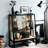 Black + Brown Solid + Manufactured Wood + Iron Display Cases