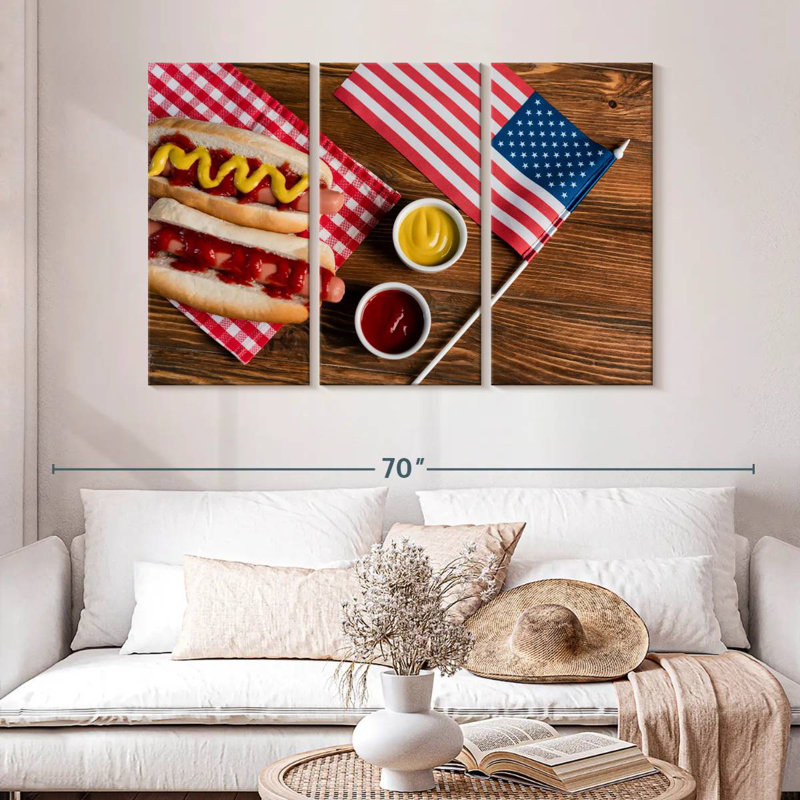 American Hot Dogs, H 32 po x l 50 po
