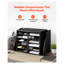 Organiseur de documents noir à 12 compartiments avec rangement vertical latéral pour le bureau et la maison