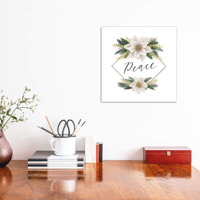 Gilded Christmas Greenery I by Richelle Garn - Wrapped Canvas Print, 45.72 cm H x 45.72 cm W x 1.91 cm D