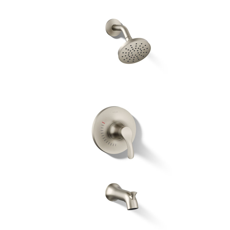 Simplice Rite-Temp Pressure-Balancing Bath And Shower Faucet Trim Set, 1.75 Gpm, Vibrant Brushed Nickel