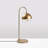 Stylish Modern Table Lamp, Gold Metal Body with Glass Cap, 7.1 x 9.8 x 20.9 inches | Base Plate Diameter: 7.1 inches, Height: 0.8 inches | E14 Socket, Max 40W | Elegant Scandinavian Design for Home Decor-1164231671-1164231670