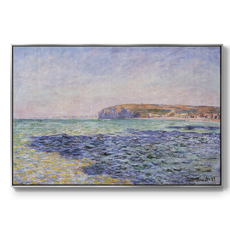 Monet, reproduction d'art encadrée sur toile par Claude Monet, H 27 po x l 41 po x P 2 po, Argent