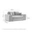 Two-seater square arms loveseat sofa-1401887447