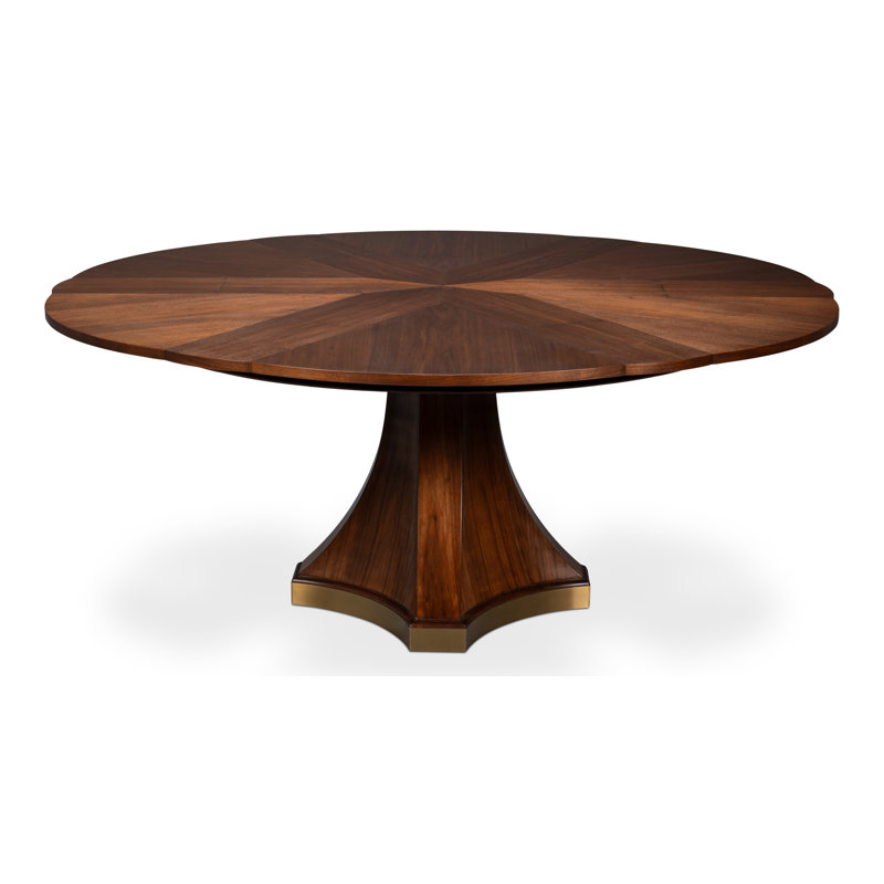 Chelsea Round Walnut Wood Dining Table