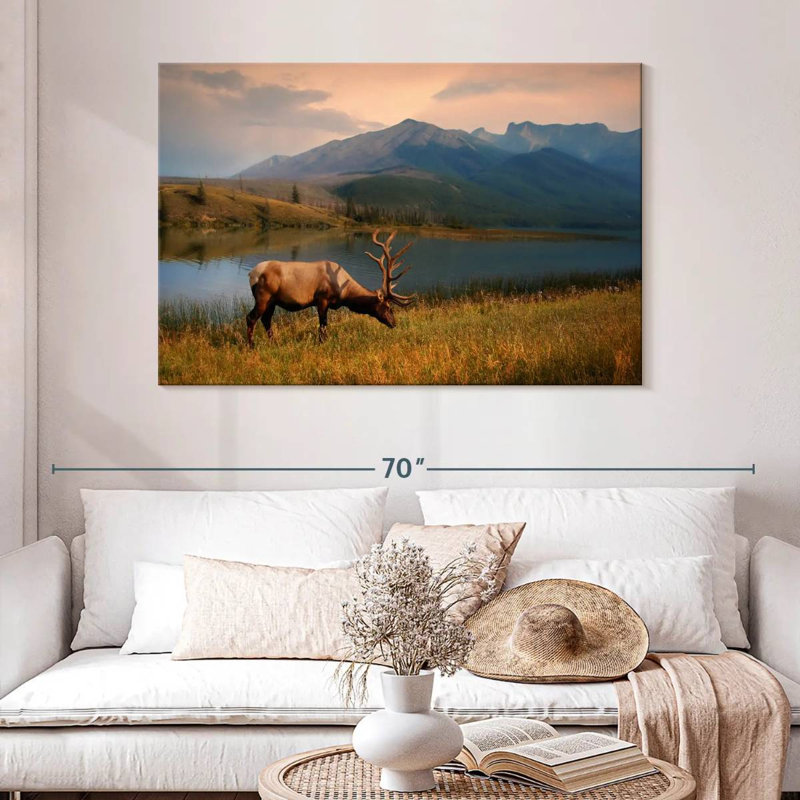 Brampt Lakeside Elk, 32" H x 48" W