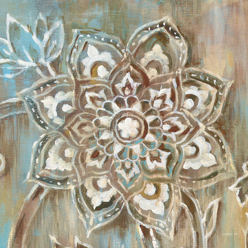 Henna II Blue by Danhui Nai - Wrapped Canvas Painting, 91cm H x 91cm W x 3.8cm D