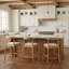 Ensemble de 2 tabourets de bar en bois massif avec repose-pieds-2138145669