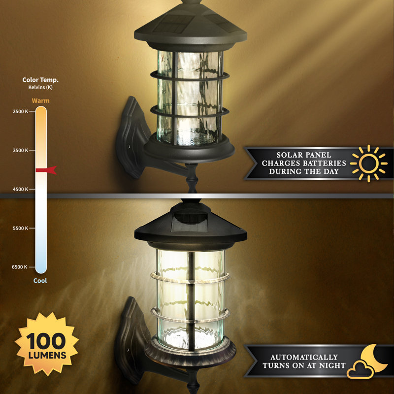Black Low Voltage Solar Powered Integrated LED Metal Fence Post Cap Light 8 In. X 8 In.