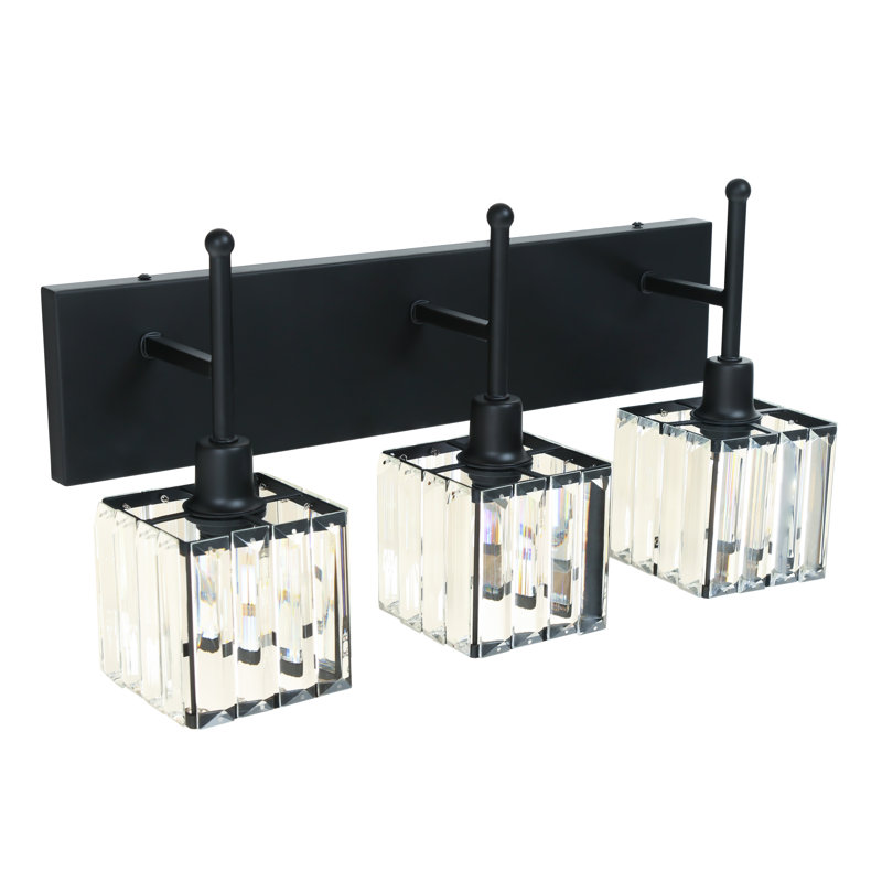 3 - Light Vanity Light, Mattle Black
