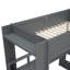 Lit mezzanine avec bureau Gaming, tablettes multi-rangements, DEL et station de charge, gris foncé-1919975086