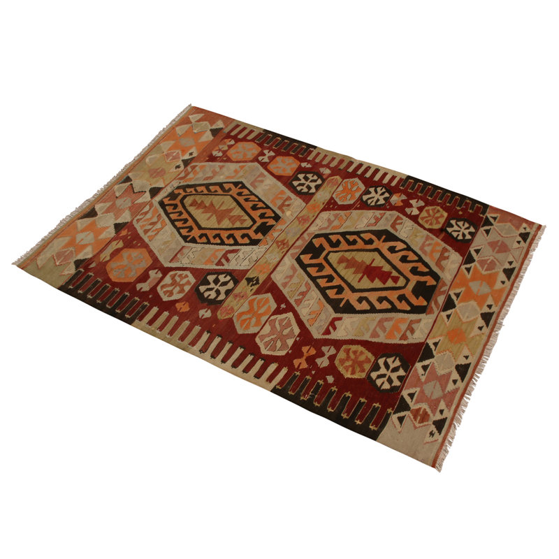 One-of-a-Kind 3'4" X 4'5" Flatweave Area Rug