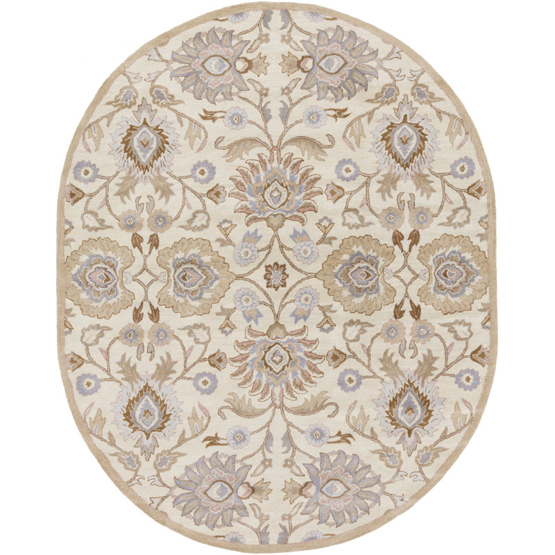 Arden Wool Floral Indoor Rug, Oval 8' x 10'