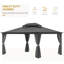 15,5 pi L 12 pi. D Pavillon de jardin en acier