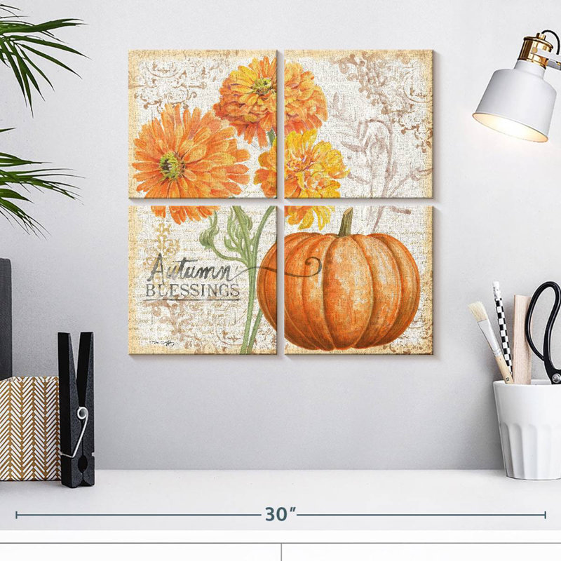 Fleurs d'automne II, H 18 po x l 18 po