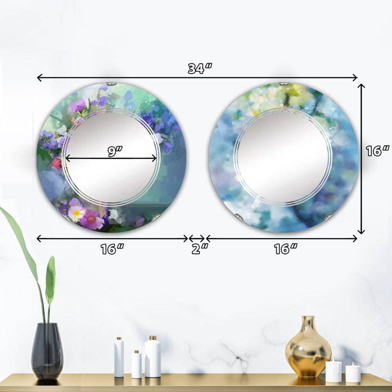 Ensemble de 2 miroirs sans cadre
