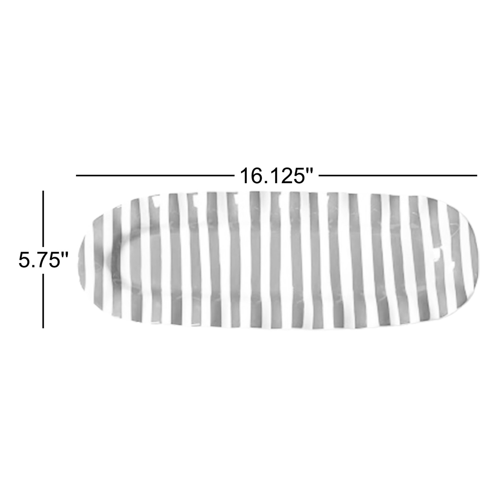 Red Stripe Ruffle Tray