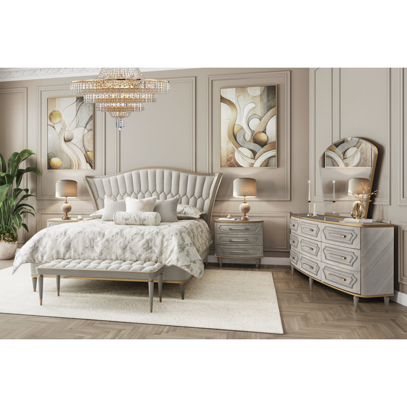 St. Charles Eastern King 6-Piece Bedroom Set - Dove Gray, King