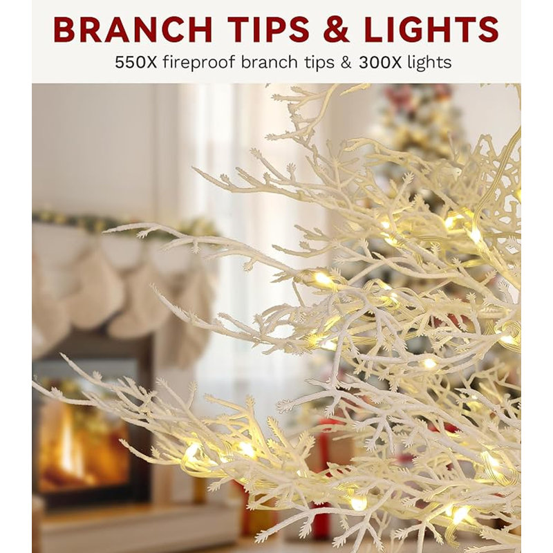 Arbre de Noël 6 pi avec 300 lumières DEL et télécommande