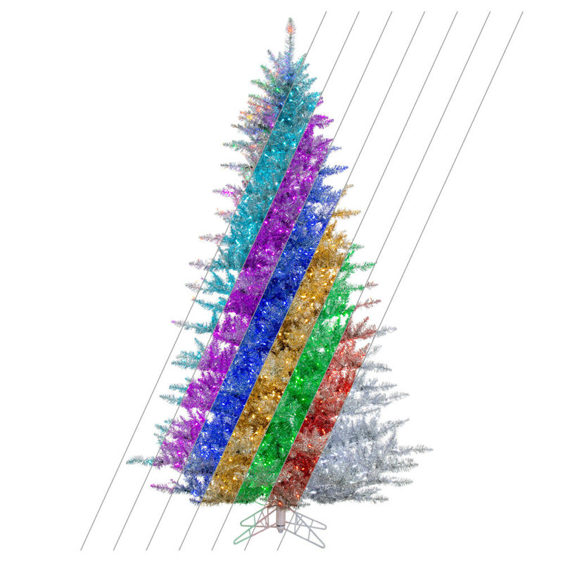 Artificial Christmas Tree with Lights, 7.5'