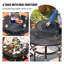 47.24"Outdoor Courtyard Leisure Cast Aluminum Baking Table with Electric Fire