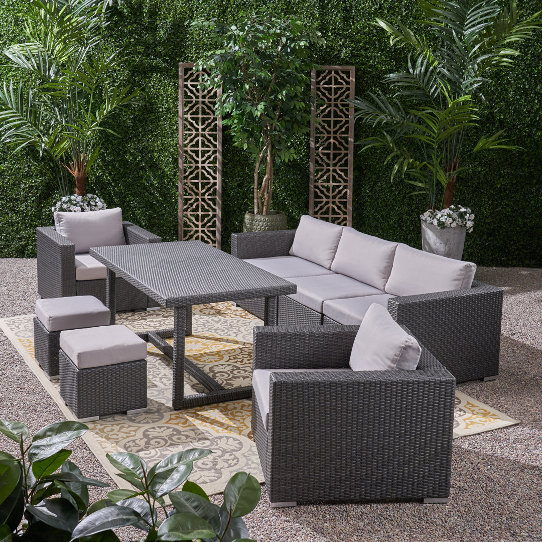 Cannes 7 - Person Patio Conversation Sets with Cushions Brayden Studio®