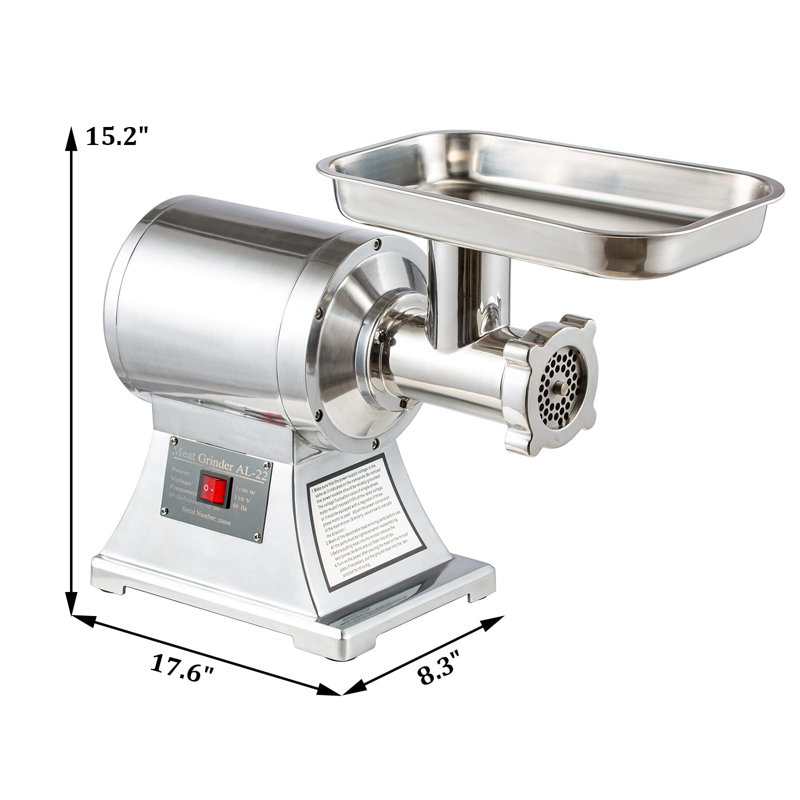 TECSPACE Stainless Steel Electric Meat Grinder