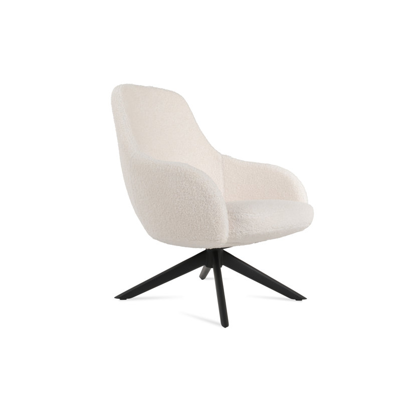 Chaise longue pivotante Gazel, Noir