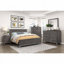Mobilier de chambre à coucher moderne et élégant 1pc beau lit brunâtre-114208365