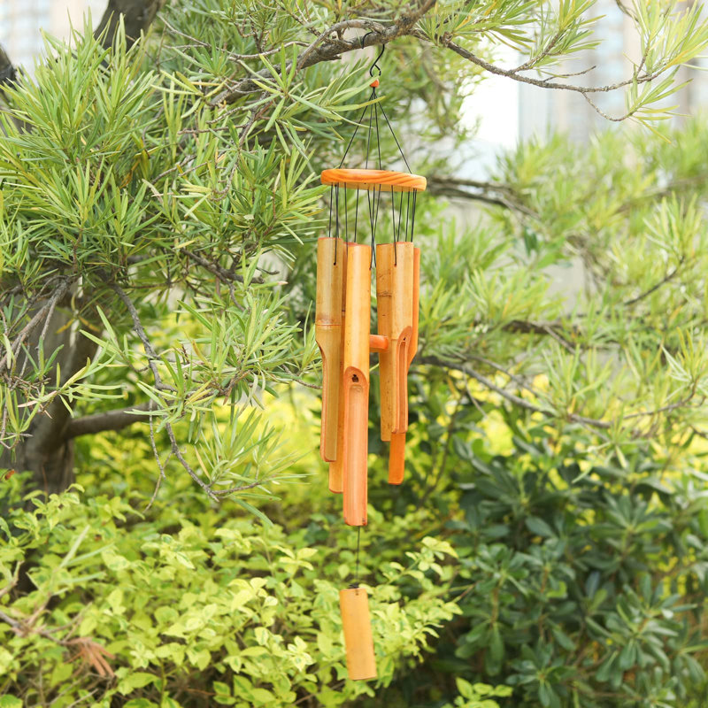Carson-Gray Weather Resistant Wood Abstract Wind Chime
