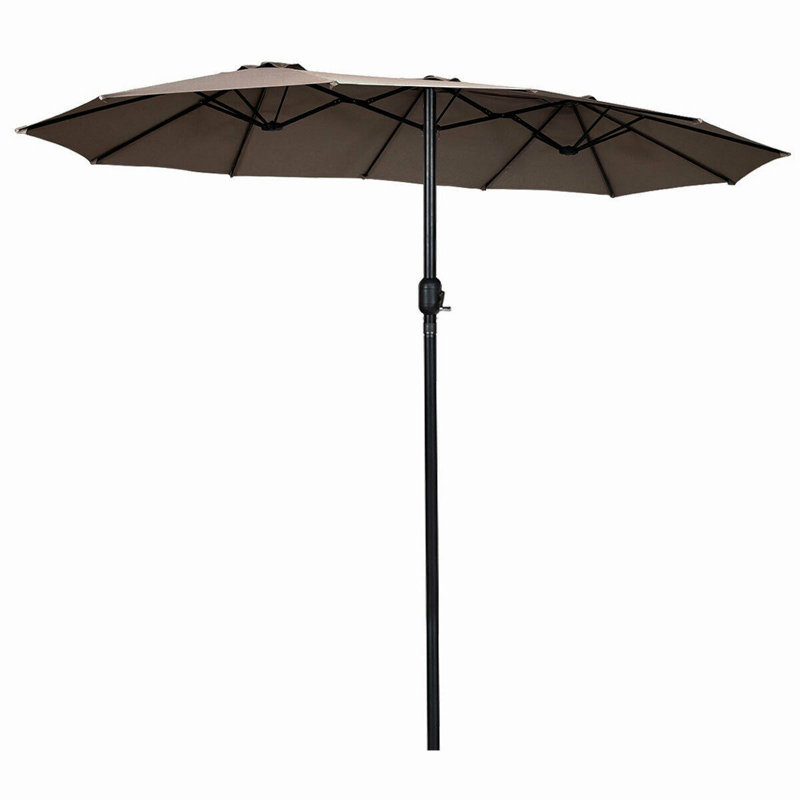 Parasol de marché rectangulaire 15 pi Sermin, Café