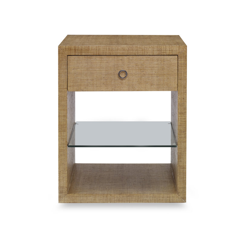 Caribe 1 - Drawer Solid Wood Nightstand, Sand