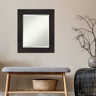 Miroir d'appoint mural en plastique avec finition espresso